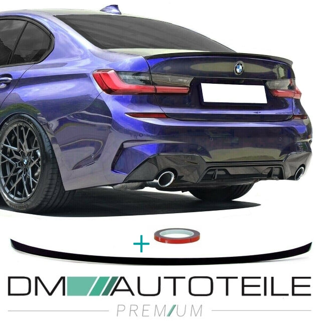 SET Sport-Performance Heckspoiler Hecklippe Schwarz Matt passend für BMW G20 + 3M