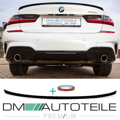 SET Sport-Performance Heckspoiler Hecklippe Schwarz glanz 668 passend für BMW G20 + 3M + ABE