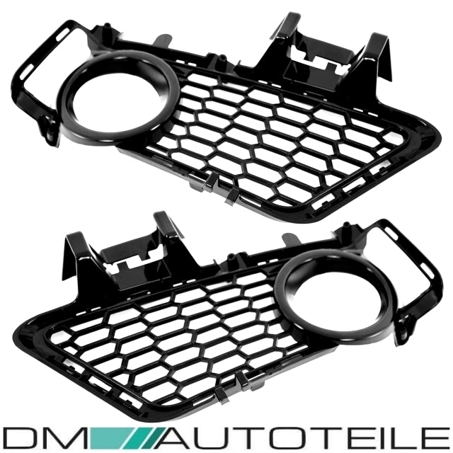 Stoßstangengitter Grill SET 3-teilig Schwarz glanz passt für BMW F30 F31 M-Paket 11-19