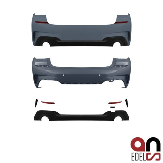 AN Sport Stoßstange hinten grundiert für 6x PDC passt für BMW 3er G20 Limousine Serie + M-Paket + ABE