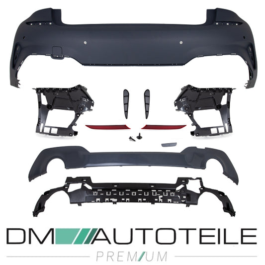 Sport Stoßstange hinten grundiert für 4x PDC passt für BMW 3er G20 Limousine Serie + M-Paket + ABE