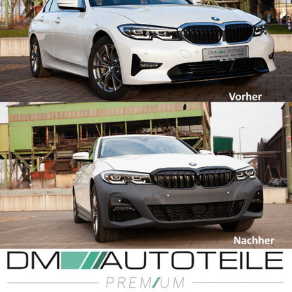Umbau Sport Stoßstange vorne für Parkhilfe (4x) passt für BMW 3er G20 G21 Serie auch M-Paket + ABE