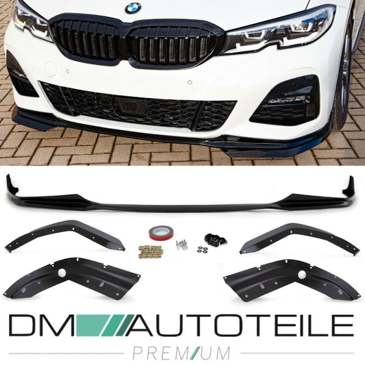 Sport-Performance Frontspoiler Lippe Schwarz glanz passt für BMW 3er G20 G21 M-Paket ab 2019