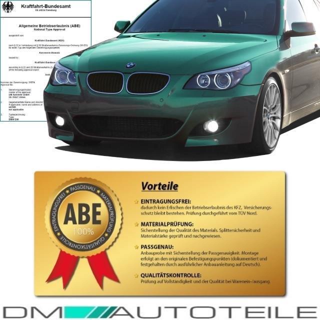ABS Sport Evo Stoßstange schwarz PDC 03-07 passt für BMW E60 E61 außer M5 ABE*