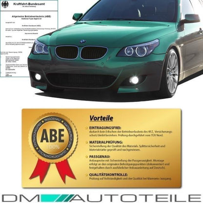 ABS Sport Evo Stoßstange schwarz PDC 03-07 passt für BMW E60 E61 außer M5 ABE*