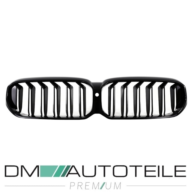Sport Doppelsteg Kühlergrill schwarz passt für BMW 5er G30 G31 LCI Facelift mit Frontkamera