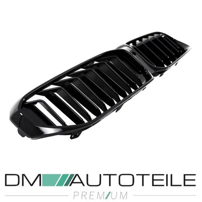 Sport Doppelsteg Kühlergrill schwarz passt für BMW 5er G30 G31 LCI Facelift mit Frontkamera