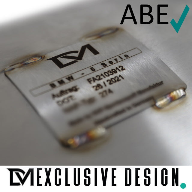 DM Exklusive Line Edelstahl Auspuffanlage SET Germany* eckig Schwarz+ Zubehör passend für BMW 5er F10 F11 für 520d-530d Di...