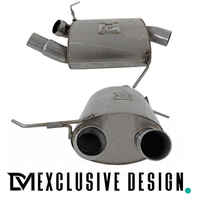 DM Exklusive Line Edelstahl Auspuffanlage SET Germany* eckig Schwarz+ Zubehör passend für BMW 5er F10 F11 für 520d-530d Di...