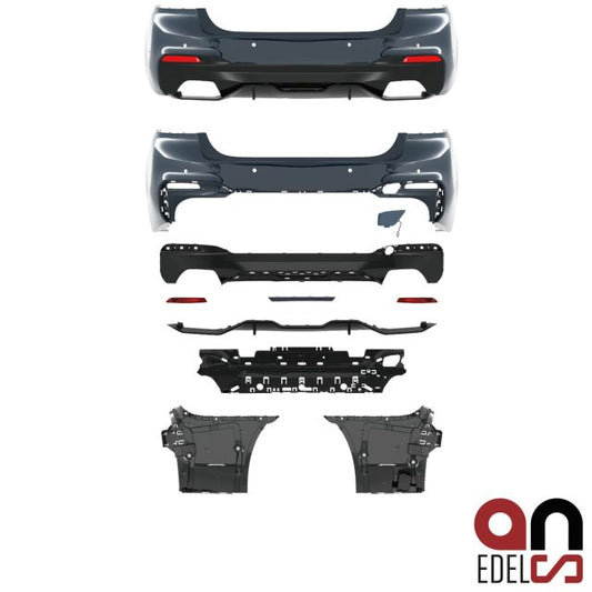 AN Sport Performance 540i Umbau Stoßstange Hinten mit/ohne PDC+ Diffusor passt für BMW 5er G30 auch M-Paket +ABE