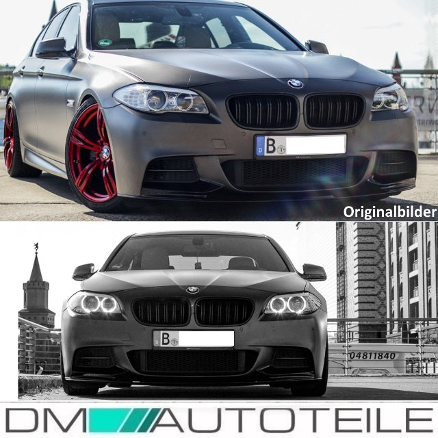 Sport-Performance Frontspoiler Lippe Spoiler vorne Schwarz Matt passt für BMW 5er F10 F11 mit M-Paket +ABE