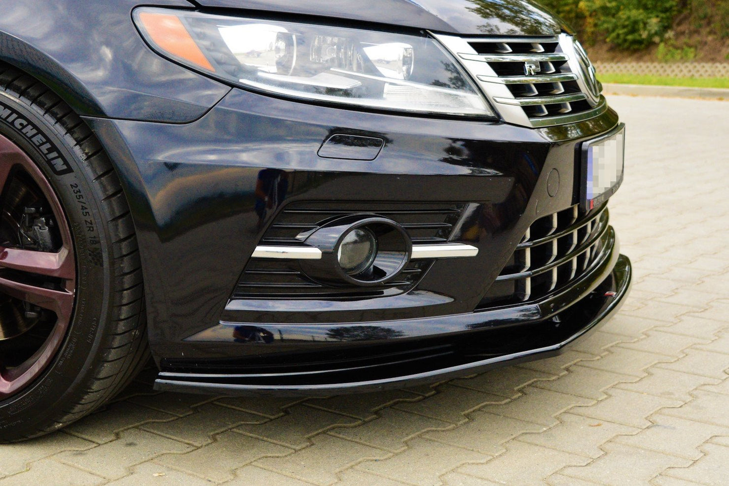Front Ansatz für VOLKSWAGEN CC R-LINE schwarz matt