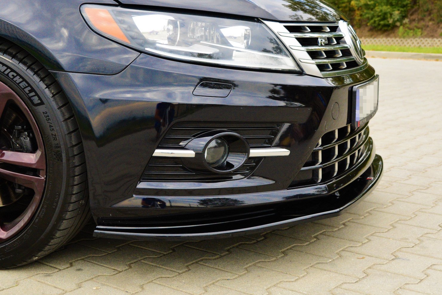 Front Ansatz für VOLKSWAGEN CC R-LINE schwarz matt