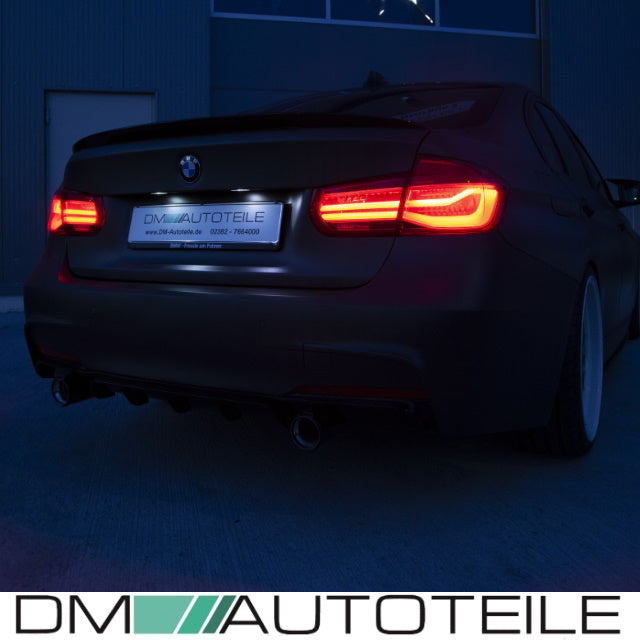 LED Lightbar Rückleuchten SET Weiss Facelift Design passt für BMW 3er F30  Limousine 2011-2015