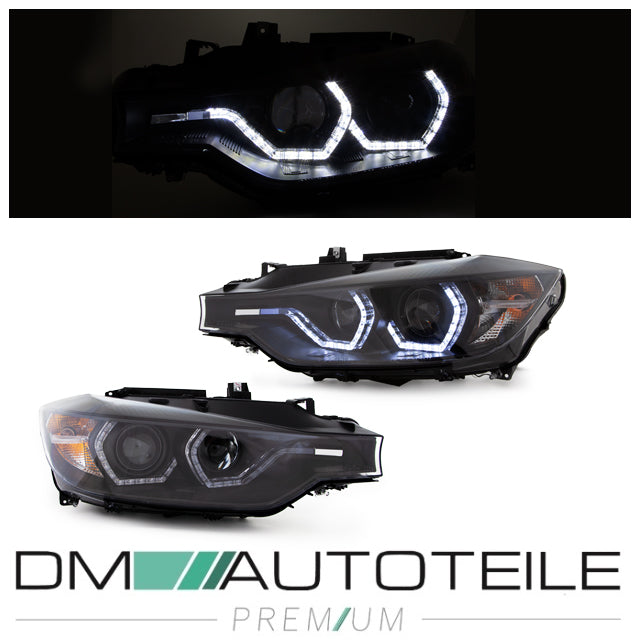 LED Angel Eyes Scheinwerfer für Opel Corsa C Combo C schwarz