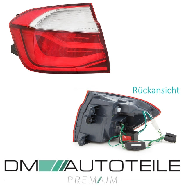 LED Lightbar Rückleuchten SET Rot Weiss Facelift Design passt für BMW 3er F30 Limousine 2011-2015