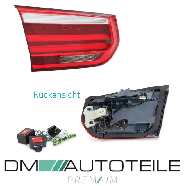 LED Lightbar Rückleuchten SET Rot Weiss Facelift Design passt für BMW 3er F30 Limousine 2011-2015