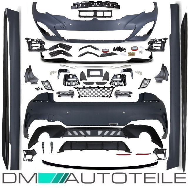 Sport Performance Umbau Bodykit Stoßstange Front+Heck+Seite +Spoiler passt für BMW 3er G20 Serie auch M
