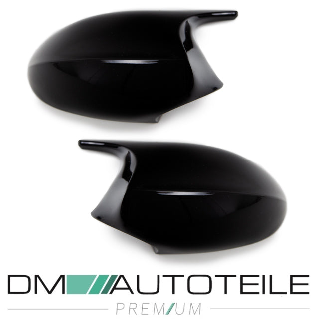 Set Spiegelkappen schwarz Glanz Vorfacelift Modelle passt für BMW E90 E91 05-08 E92 E93 06-10 nicht M