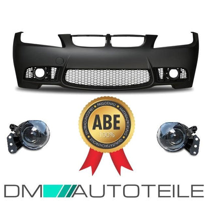 für BMW 3er E90 E91 bj 05-08 passend Stoßstange vorne Schwarz+ Nebel +ABE STVZO