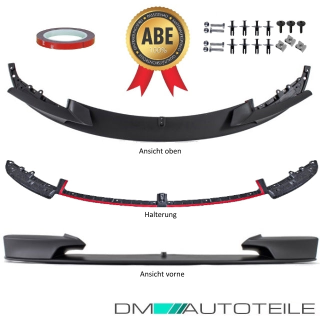 Frontspoiler Lippe Sport-Performance Schwarz Matt passt für BMW 3er F30 F31 mit M-Paket +ABE*