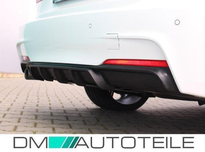 Umbau Frontspoiler + Diffusor CARBON Glanz Sport-Performance passt für BMW 3er F30 F31 M-Paket
