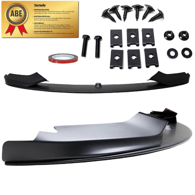 ABE Frontspoiler Sport-Performance Schwarz Matt passt für BMW 4er F32 F33 F36 M-Paket