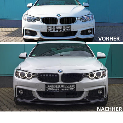 ABE Frontspoiler Sport-Performance Schwarz Matt passt für BMW 4er F32 F33 F36 M-Paket