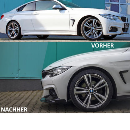 ABE Frontspoiler Sport-Performance Schwarz Matt passt für BMW 4er F32 F33 F36 M-Paket