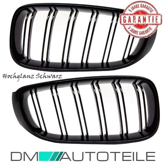 Kühlergrill Grill Schwarz Glanz Doppelsteg Sport passend für BMW 3er F34 GT bj.13-18