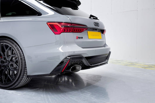 Heck Ansatz Flaps Diffusor V.1 für Audi RS6 C8 / RS7 C8 Carbon Look