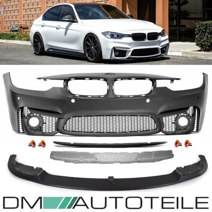 EVO Sport Stoßstange vorne + Frontspoiler für PDC ohne SRA passt für BMW 3er F30 F31