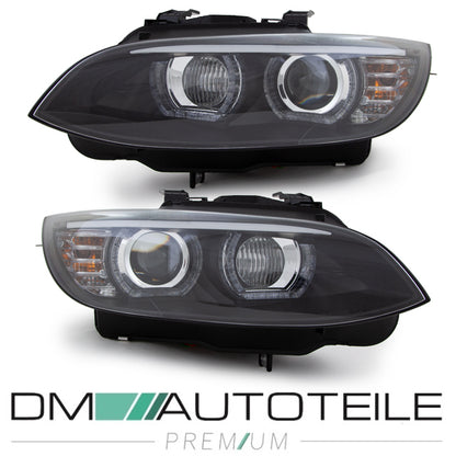 Xenon Scheinwerfer U LED Angel Eyes Klarglas schwarz Bj 05-10/Tagfahrlicht+Kurvenlicht D1S/H3 passt für BMW E92/E93 06-10