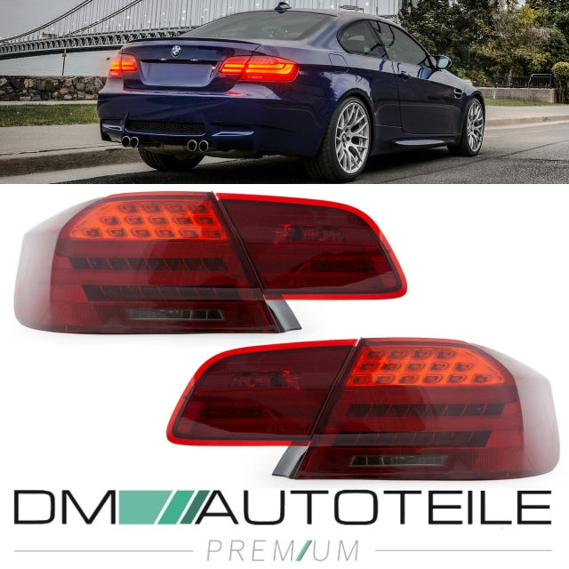 Lightbar LED Rückleuchten LCI Design Kirschrot passt für BMW 3er E92 Coupe 2006-2010