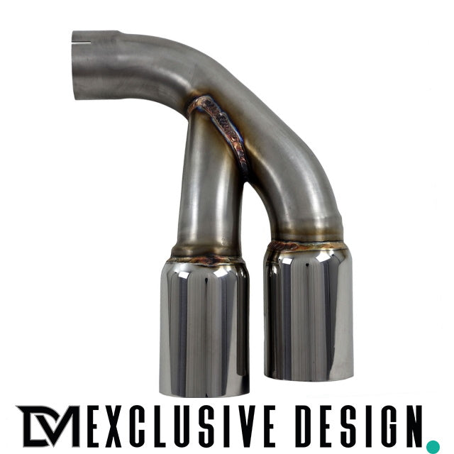 DM Exklusive Line Endschalldämpfer Auspuff Umrüstung 2-Rohr links+ABE passt für BMW 3er F30 F31 4er F32 F33 F36 Diesel 316...