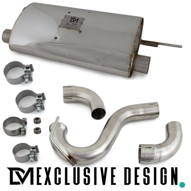 DM Exklusive Line Duplex Auspuffanlage Edelstahl schwarz glanz +ABE passt für BMW 3er F30 F31 4er F32 F33 Diesel 316d 318d...