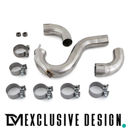 DM Exklusive Design Duplex 335d Auspuffanlage Performance+Diffusor Edelstahl Blenden Carbon glanz Made in Germany passt fü...