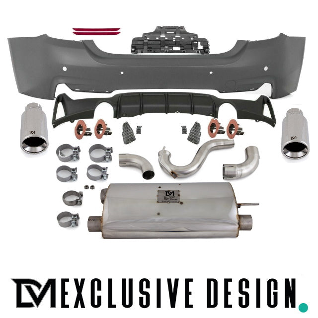 DM Exklusive Design Komplett Performance Umbau Duplex 435d Stoßstange + Auspuffanlage + Diffusor Made in Germany passt für...