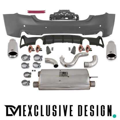 DM Exklusive Design Komplett Performance Umbau Duplex 435d Stoßstange + Auspuffanlage + Diffusor Made in Germany passt für...