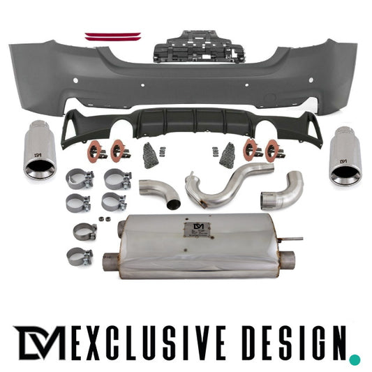 DM Exklusive Design Komplett Performance Umbau Duplex 435d Stoßstange + Auspuffanlage + Diffusor Made in Germany passt für...