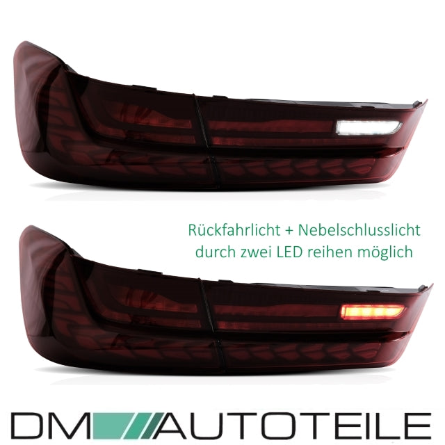 LED Rückleuchten SET Rot dynamische Blinker OLED Funktion passt für BMW 3er G20 Limousine