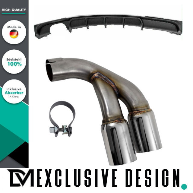 DM Exklusive Performance ESD Blende Auspuff +Diffusor Umrüstung 2-Rohr – Tuning King