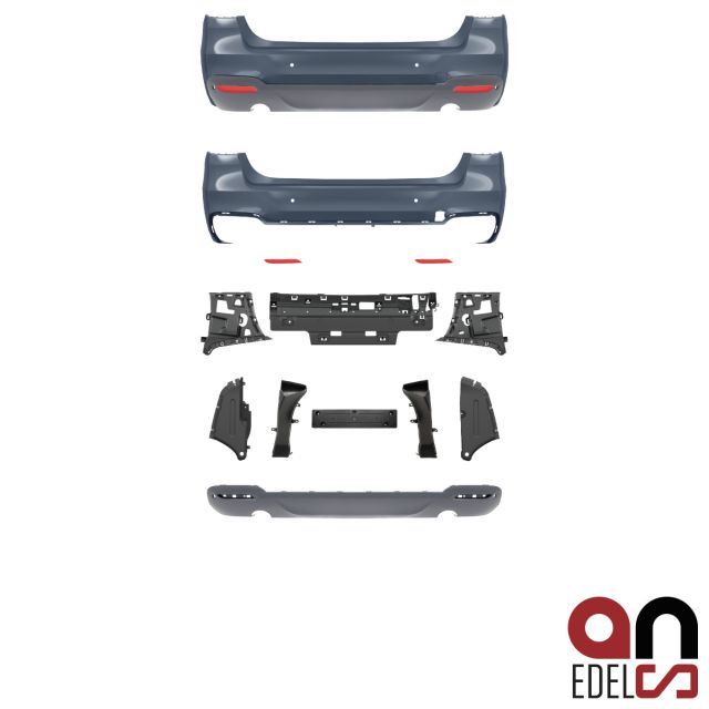 AN Sport Paket Stoßstange hinten mit/ohne PDC duplex 335 passt für BMW 3er F34 Gran Turismo GT Serie & M-Paket