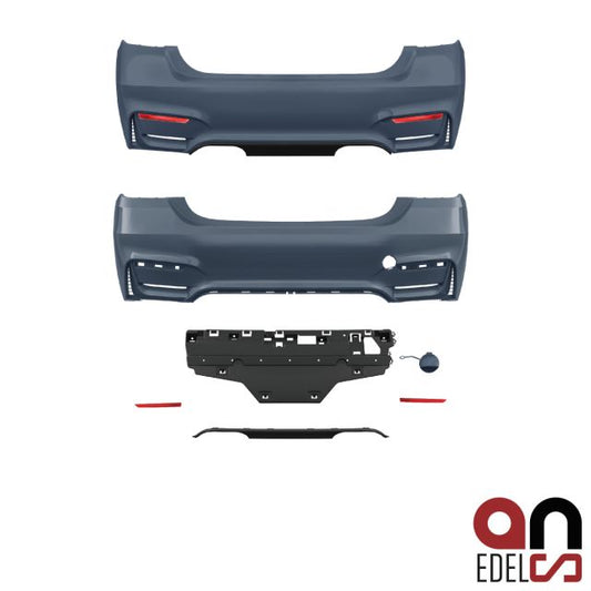 AN Sport GT Heck Stoßstange Hinten Duplex 4-Rohr für PDC passend für BMW 4er F32 F33 nicht M4