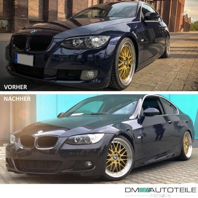 Set Stoßstange Vorne für SRA/PDC grundiert +Nebel Klarglas passt für BMW E92 E93 Serie & M-Paket 06-10