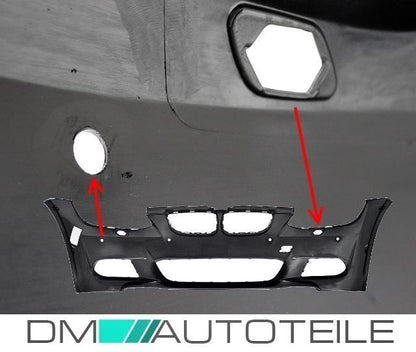 Set Stoßstange Vorne für SRA/PDC grundiert +Nebel Klarglas passt für BMW E92 E93 Serie & M-Paket 06-10
