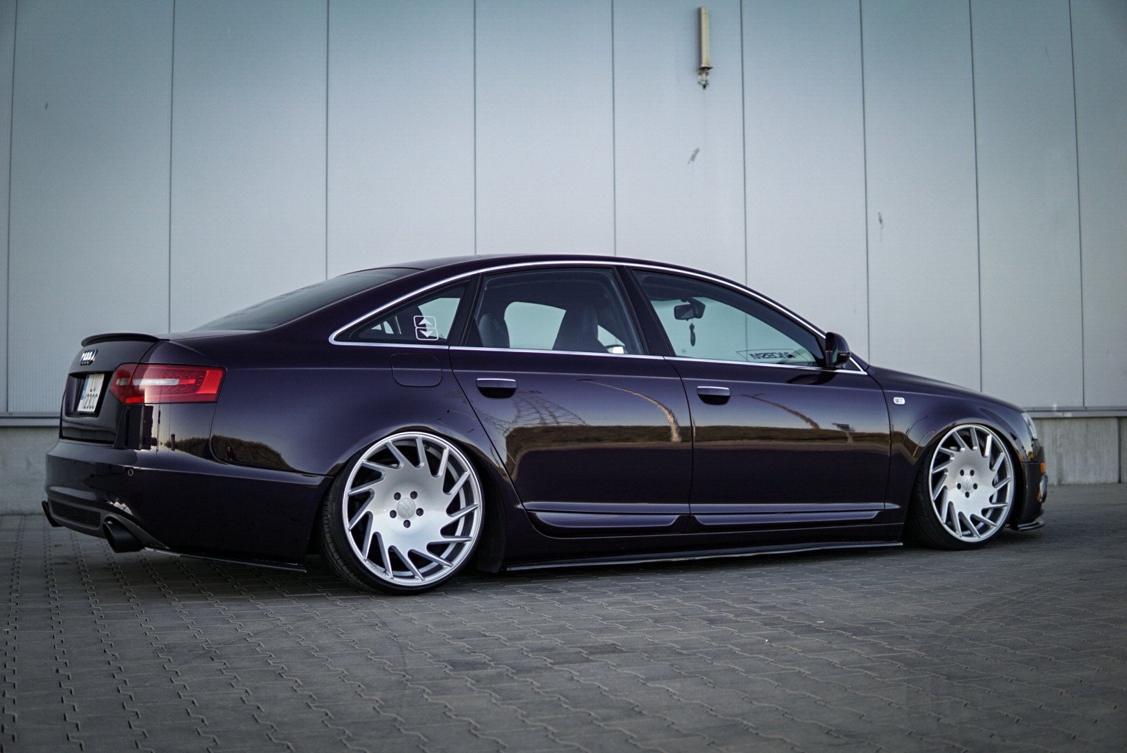 Seitenschweller Ansatz für Audi A6 S-Line C6 / C6 FL schwarz matt