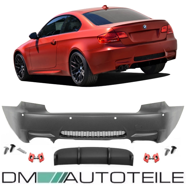 Sport Stoßstange Hinten passt für BMW E92 E93 06-13 Duplex Diffusor nicht M3
