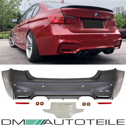 Sport Stoßstange hinten PDC passt für BMW 3er F30 +Diffusor nicht M3 +Gutachten