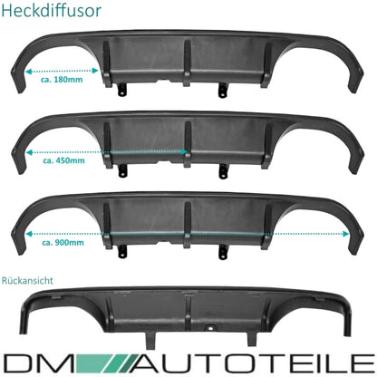 Stoßstange Komplett Bodykit PDC+Duplex Diffusor für 4 Rohr passt für BMW F32 F33